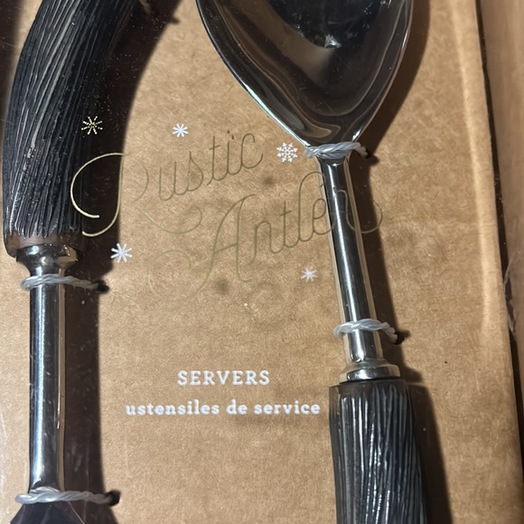 Pottery Barn Rustic Antler servers BNIB - Picture 2 of 4